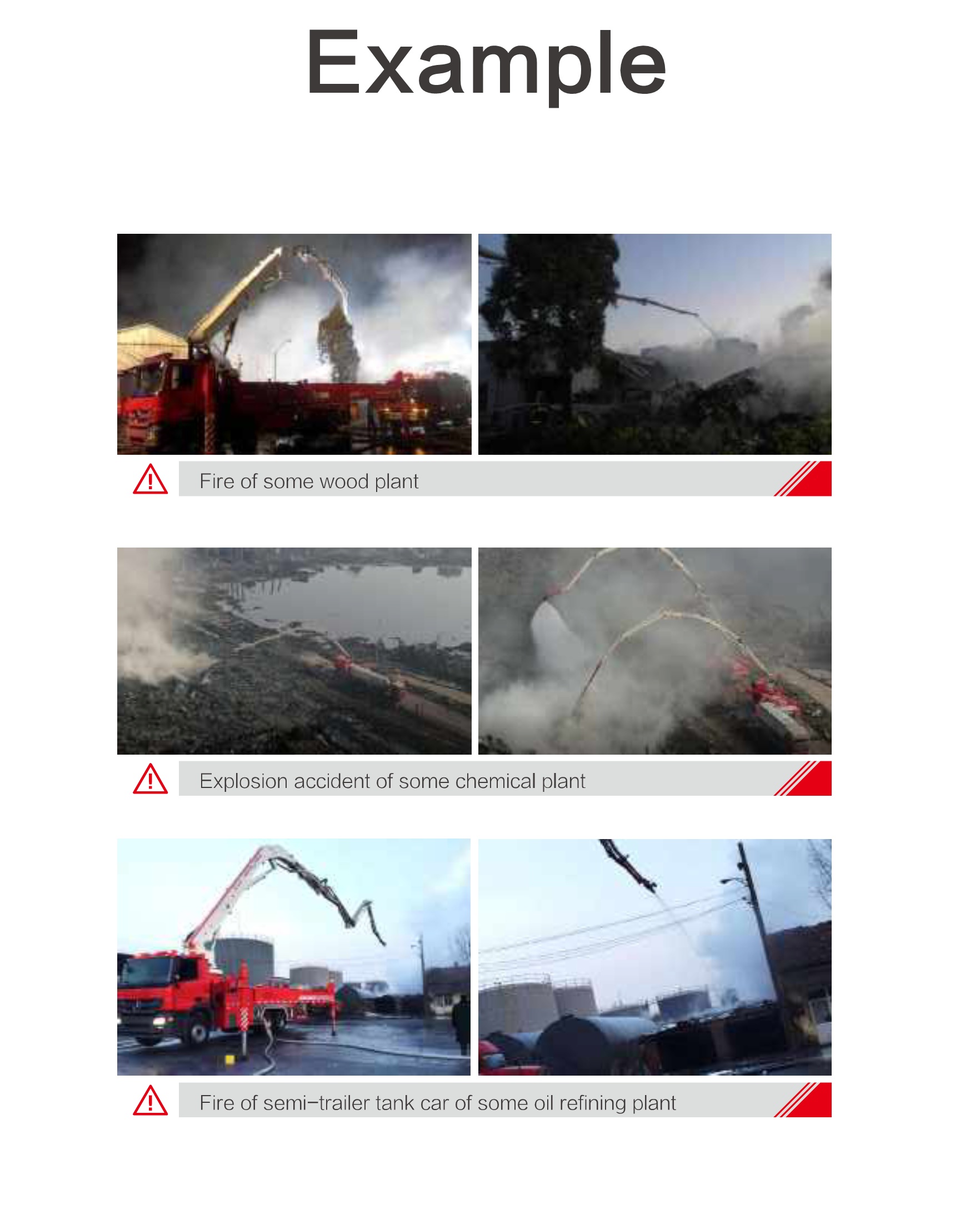Application of Lift high jet fire truck HOWO