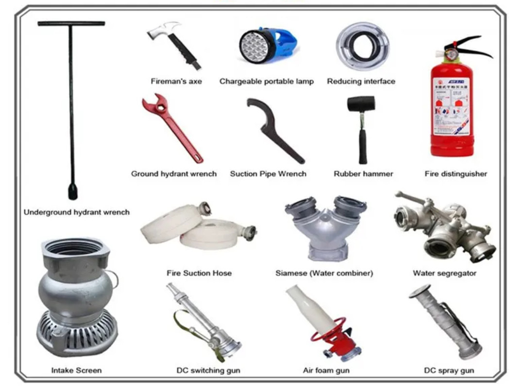 SINOTRUK foam fire truck accessories and tools