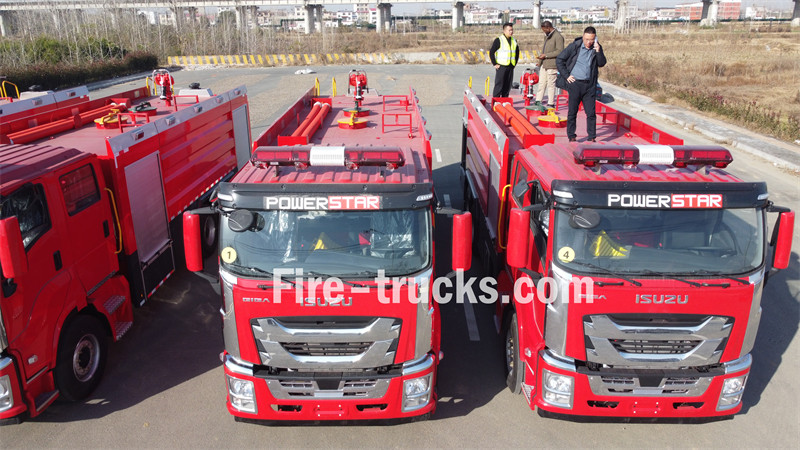 Isuzu FVZ fire truck mounted 10 cbm foam tanker
