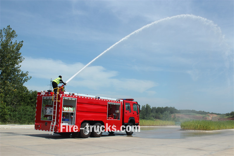 Factory testing for water jetting and fire extinguishing Factory testing for water jetting and fire extinguishing
