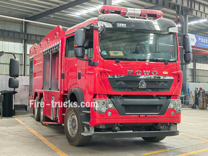 3000L water 3000L powder fire truck howo 3000L water 3000L powder fire truck howo