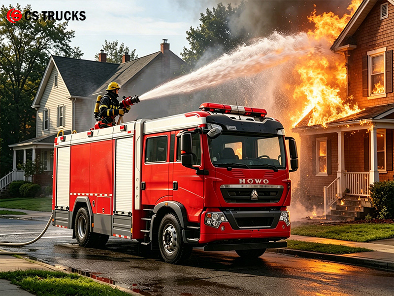 Howo 6000 Liter Fire Fighting Bowser For Factory Applications Howo 6000 Liter Fire Fighting Bowser For Factory Applications