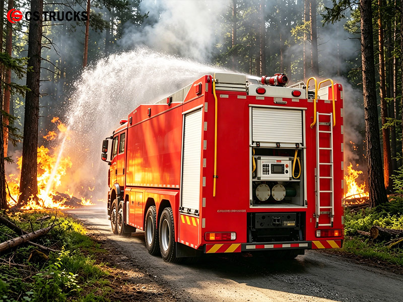 HOWO 8×4 460HP wildland water fire tender truck HOWO 8×4 460HP wildland water fire tender truck