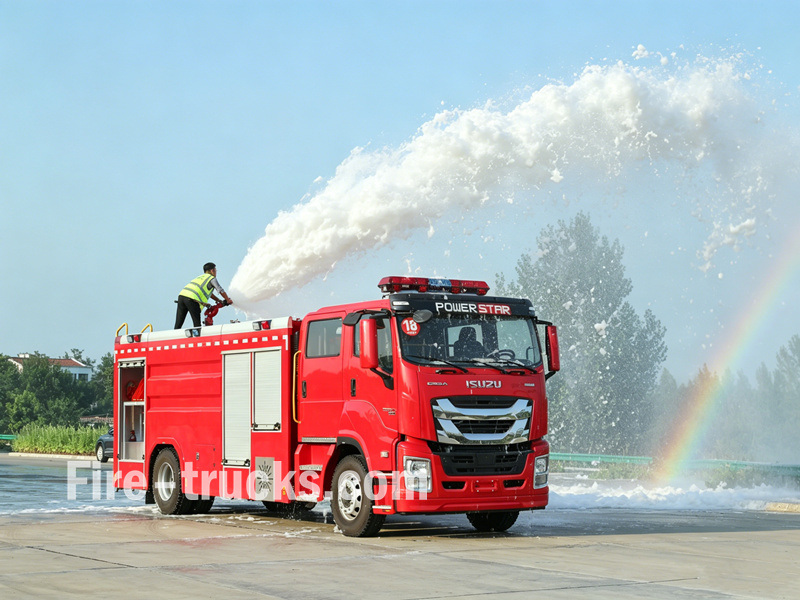 Foam fire truck foam testing