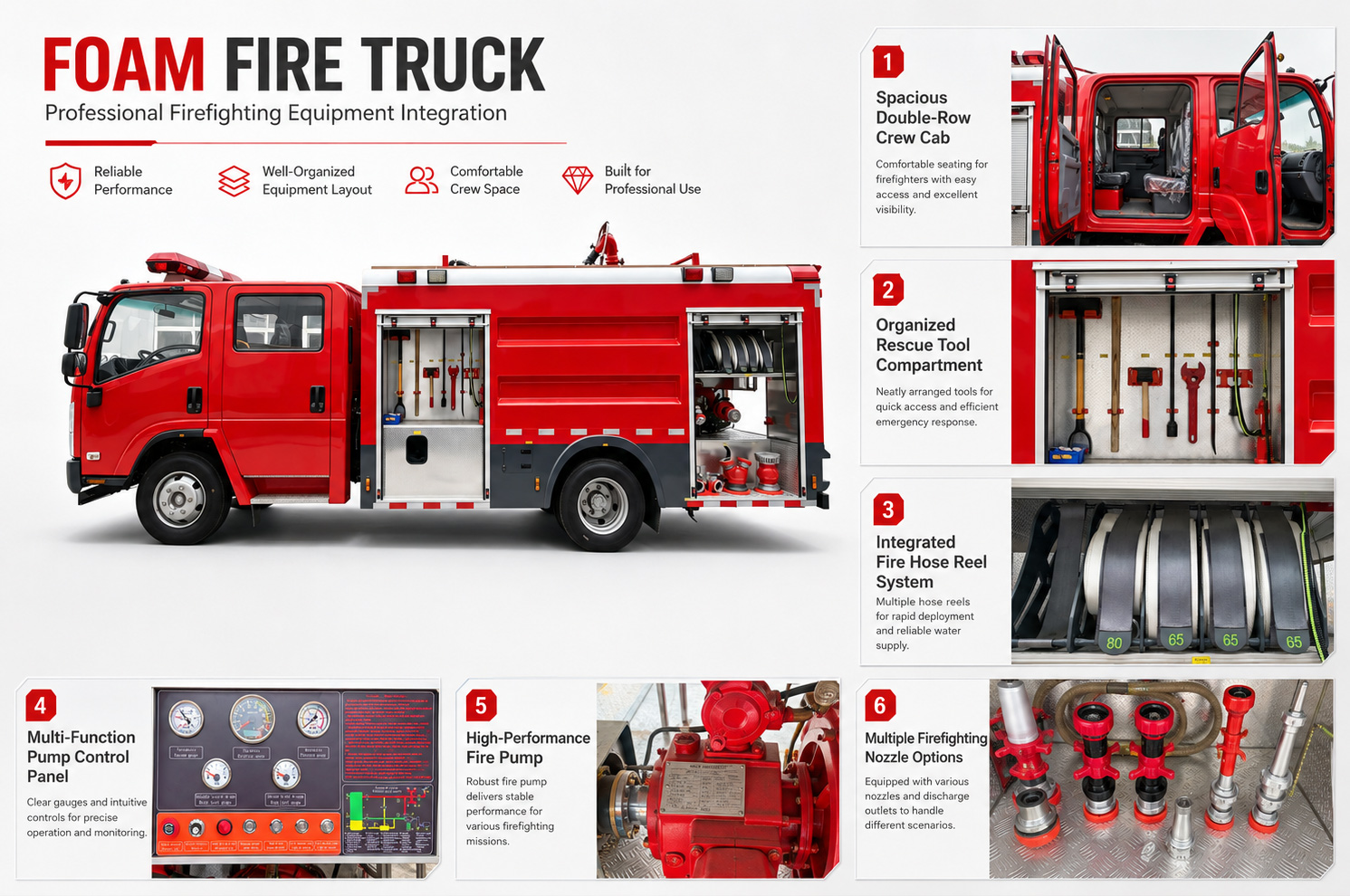 Reliable ISUZU 700P 4x2 Fire Fighting Equipment Truck 5000L Water Foam Tender with Hydraulic Fire Pump and Monitor for Albania Highway and City Emergency Services