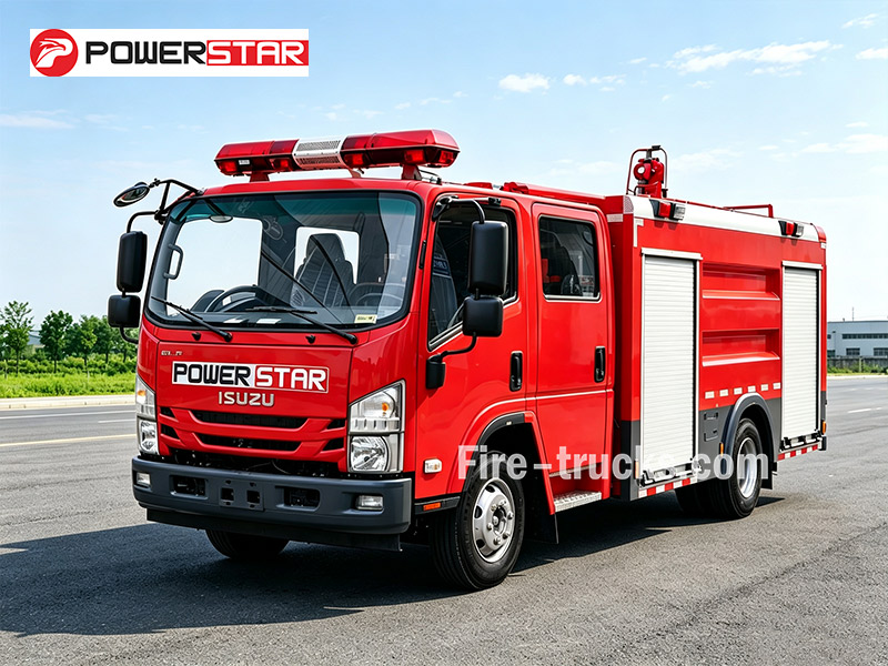Hot Sale ISUZU 700P 4x2 Fire Rescue Truck 5000L Water Foam Tank CB10/40 Fire Pump PL8/32 Water Foam Monitor for Cambodia Commercial Building Fire Protection