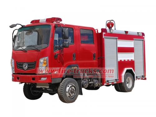 Dongfeng 4×4 pumper tanker fire truck