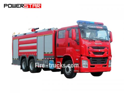 Isuzu GIGA 6X4 10000L foam water fire truck