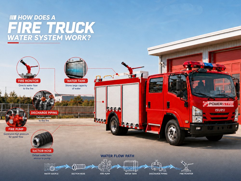 Hoe werkt het watersysteem van een brandweerwagen