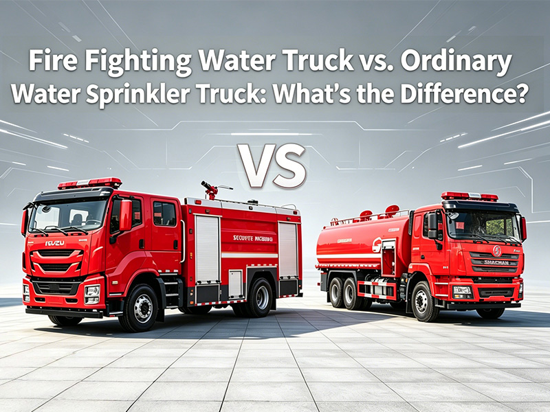 Brandbestrijdingswaterwagen versus gewone sproeiwaterwagen: wat is het verschil?