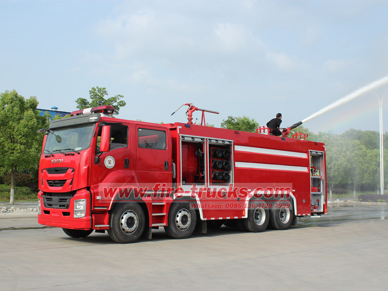 De structuur en functies van elk onderdeel van een ISUZU-poederbrandweerwagen